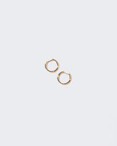 Gold Classic Solid Snack Hoops on light color background.