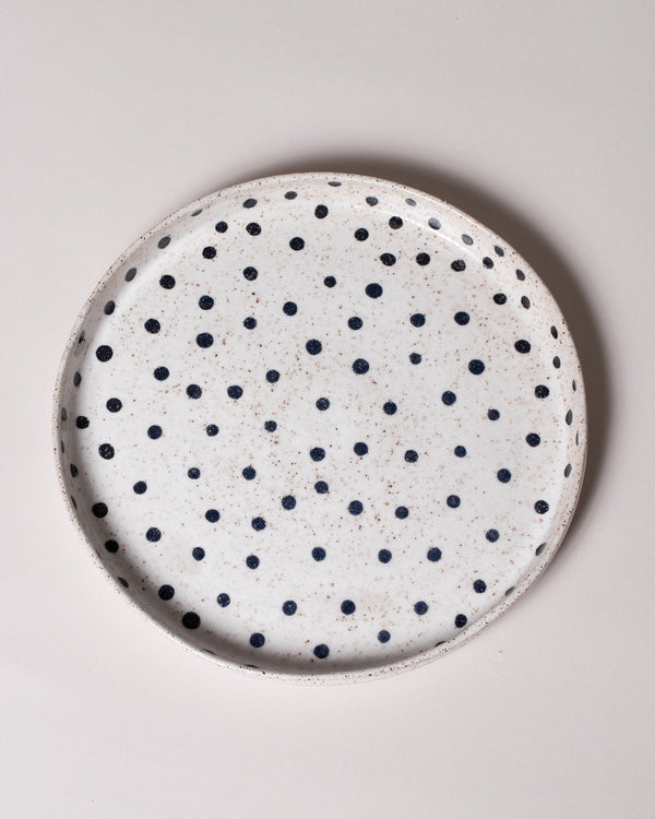 Recreation Center Dot Dinner Plate on light color background.