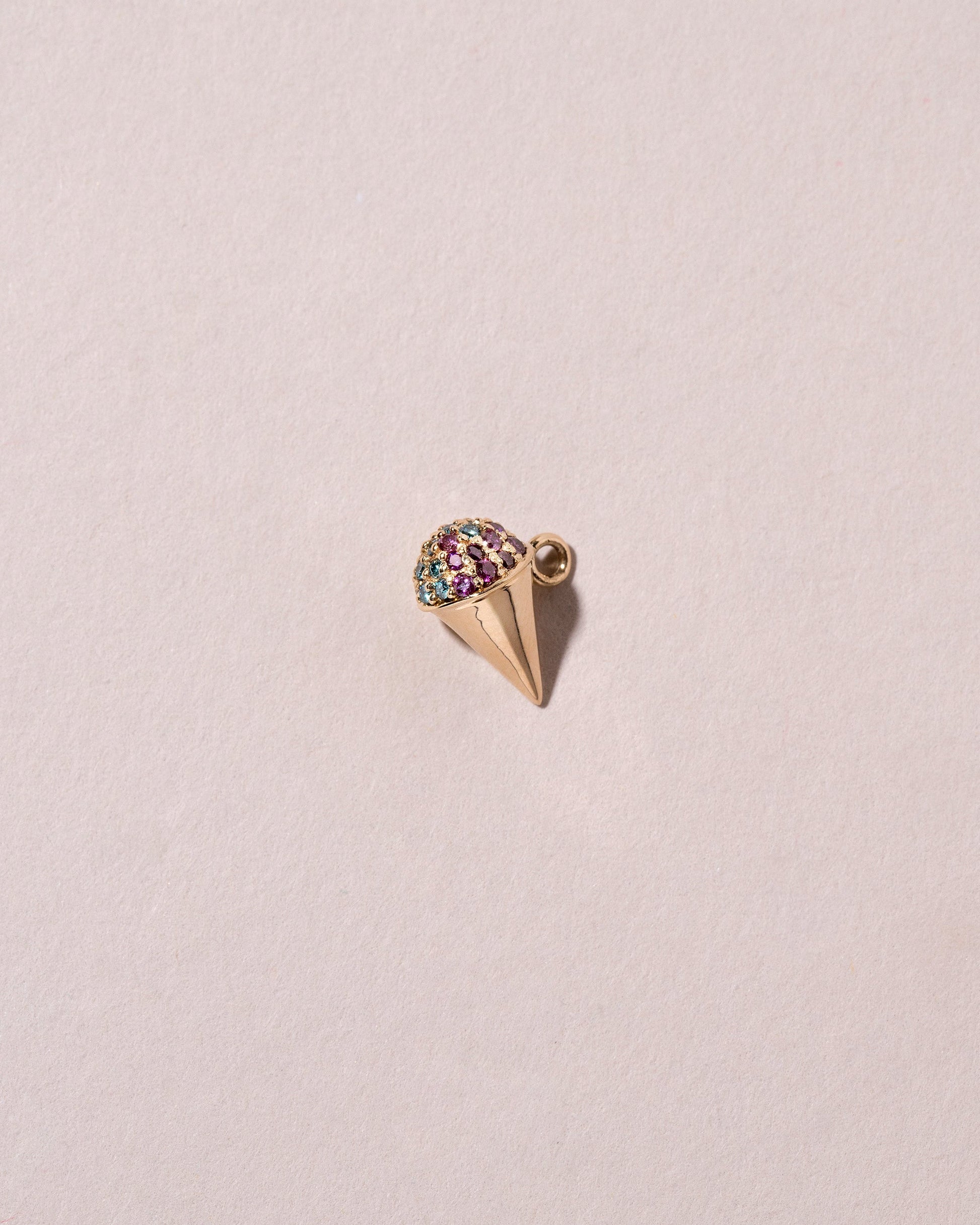 Sno Cone Charm - Blueberry Lemon & Grapes on light color background.