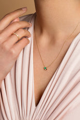 Cosmic Dawn Necklace on model.