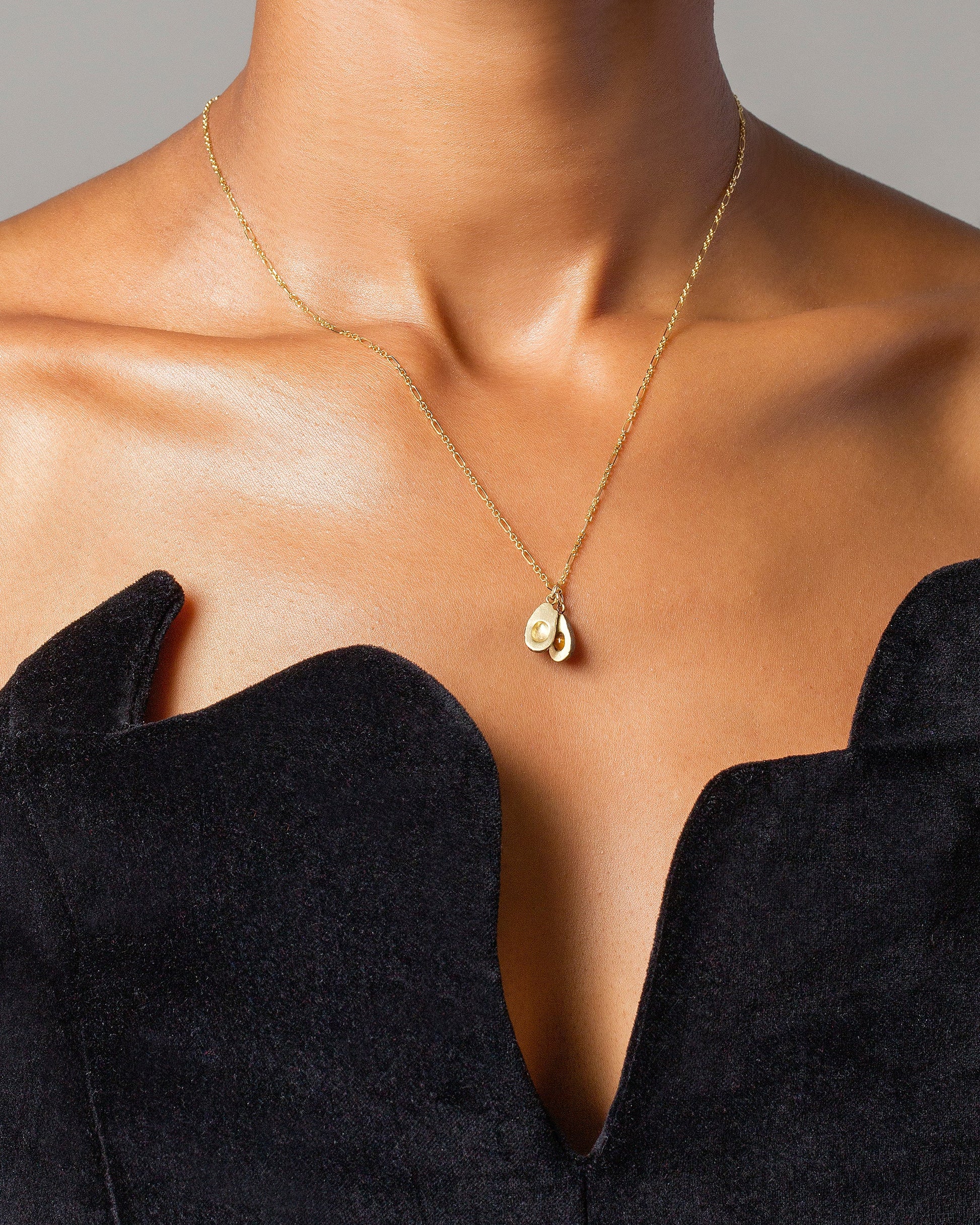 Avocado Charm on model.