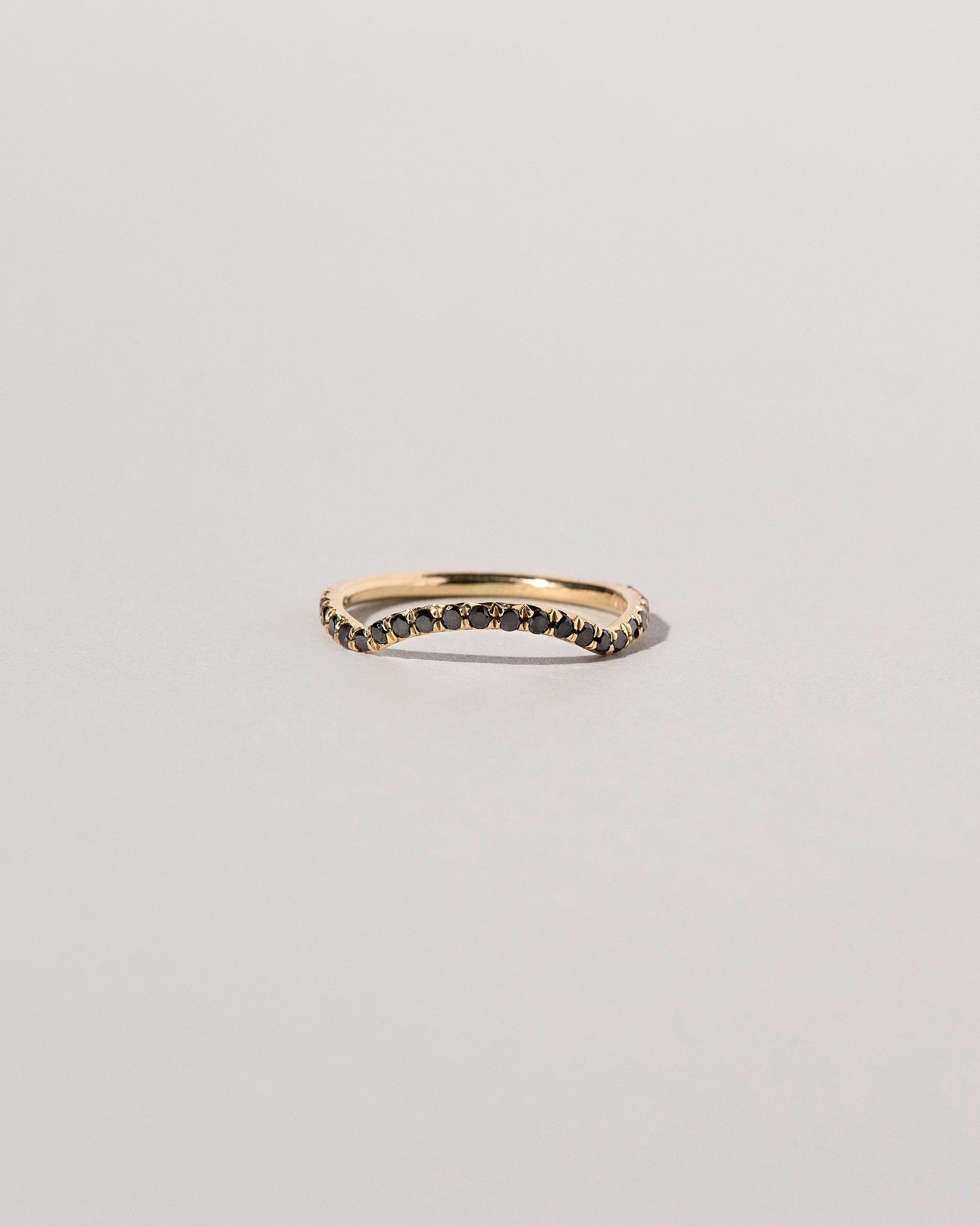 Mini Curve Band - Pavé on light color background.