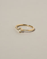 Mini Compass Rose Ring on light color background.