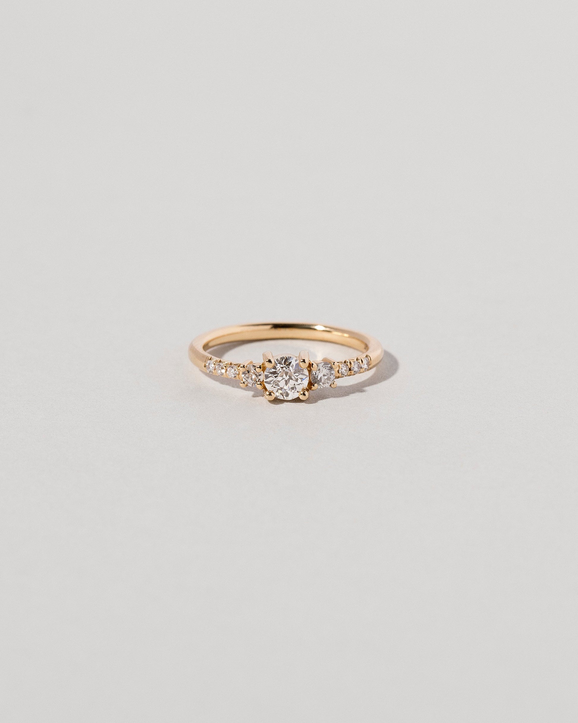 Patira Ring - White Diamond on light color background.