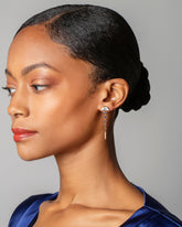 Abundance Earrings on model.