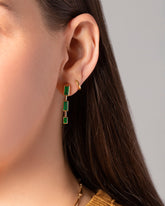 The Listening One Earrings on model.