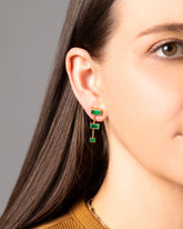 The Listening One Earrings on model.