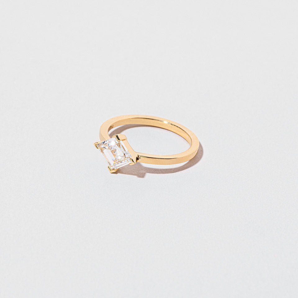 product_details::Closeup details of the Paradox Ring on light color background.
