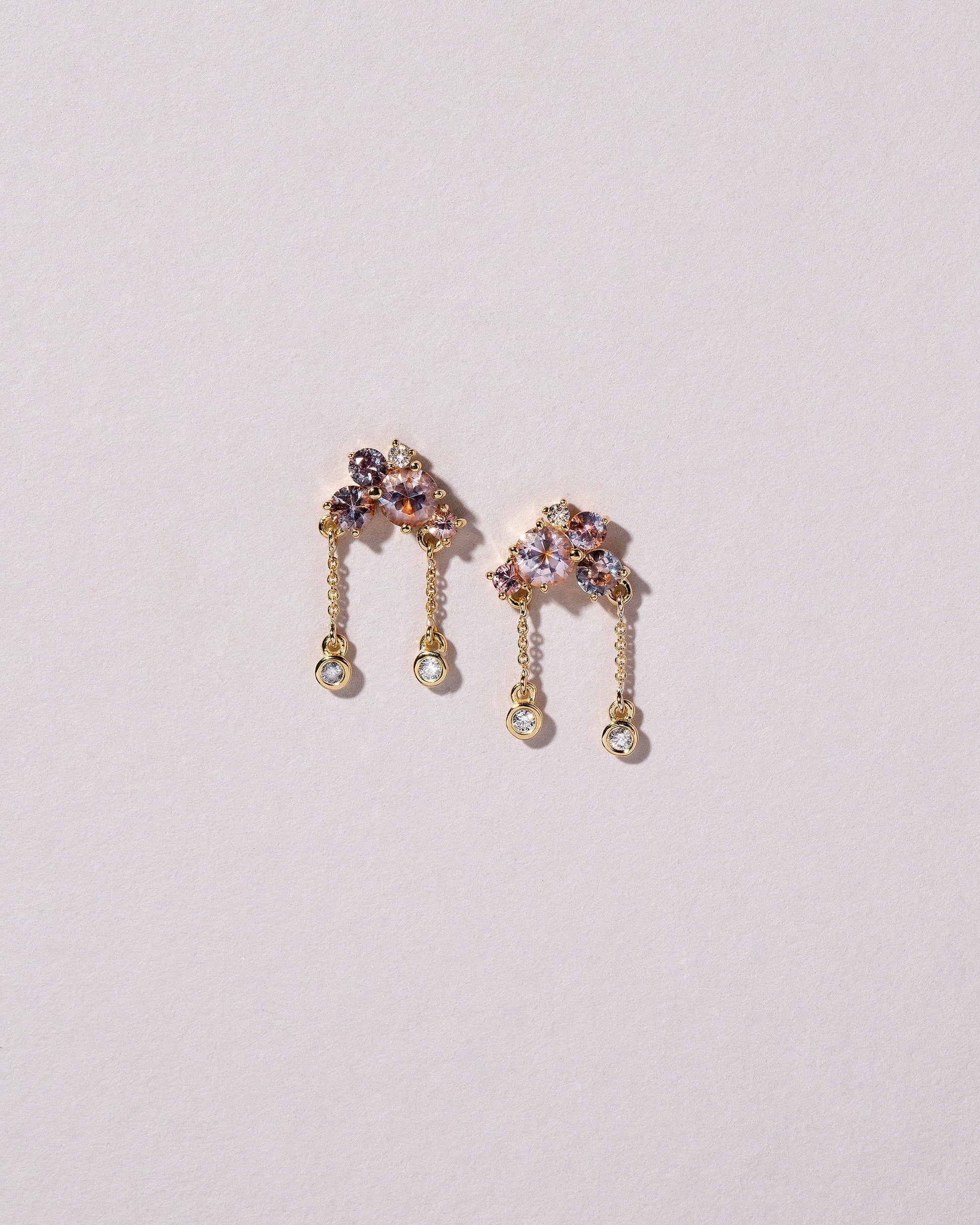Anthea Earrings on light color background.