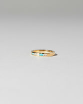 Channel Set Band - Diamond & Turquoise on light color background.