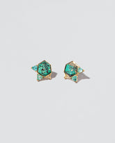 Azure Earrings on light color background.