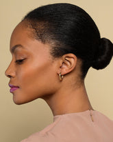 Accordion Hoops on model.