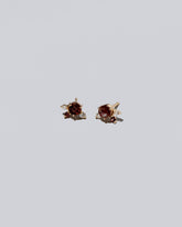 Cluster Stud Earrings - Oregon Sunstone on light color background.
