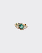 Vega Ring - Tourmaline on light colored background.