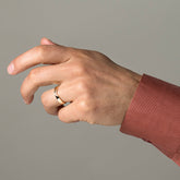 product_details::Half Moon Notch Band - 4mm on model.