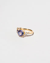 Vega Ring - Bicolor Sapphire on light color background.