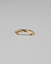 Mini Curve Band - Three Stone on light color background.
