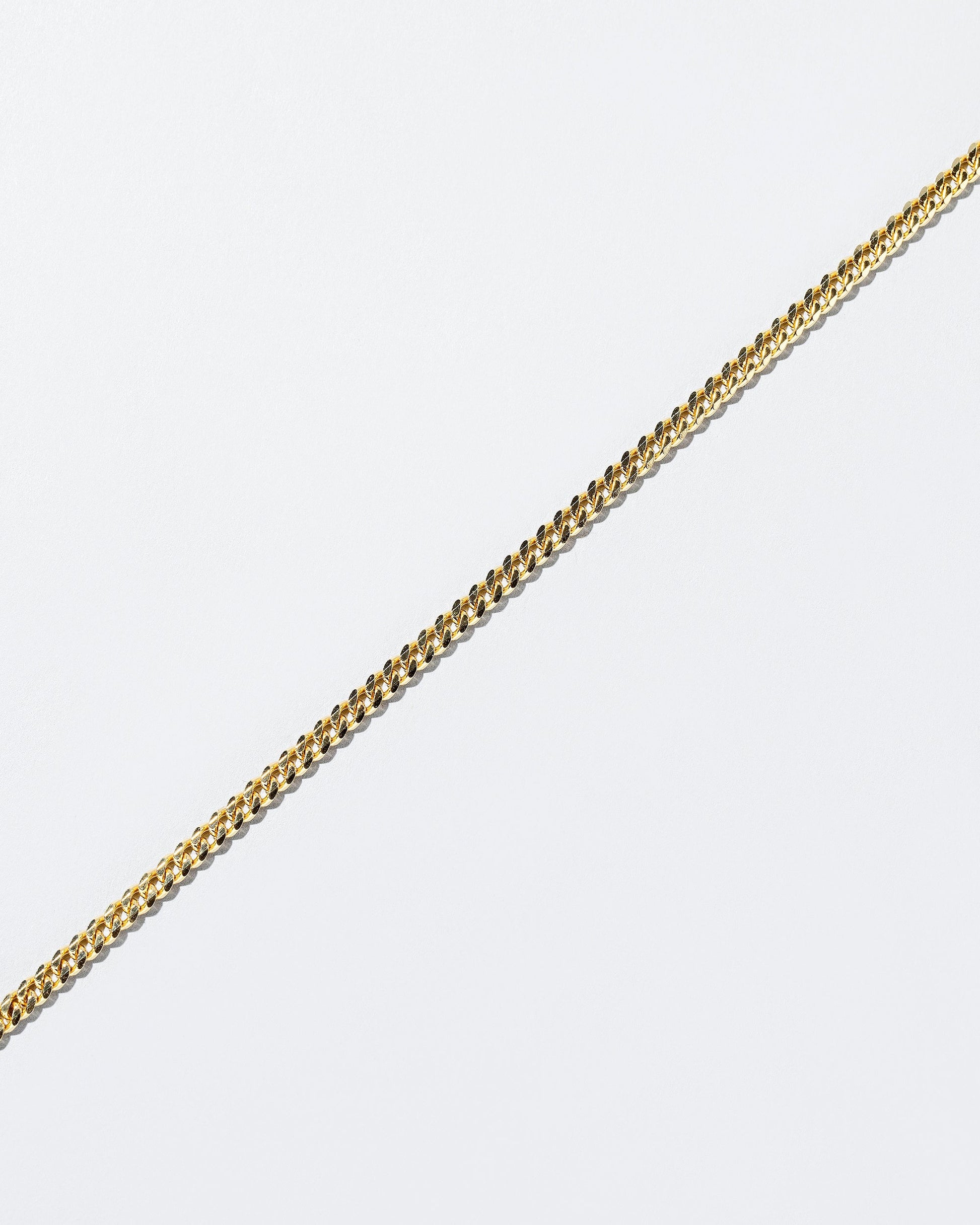 Curb Chain Necklace on light color background.