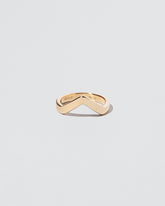 Gold Wide High Peak Band on light color background.