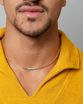 Identity Chain Necklace on model.