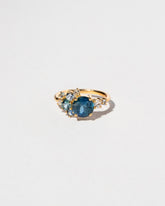 Vega Ring - Malawi Sapphire on light color background.