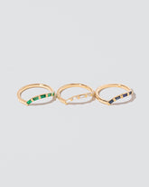 Left Slump Bands - Baguette on light color background.