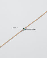 Birthstone Bracelet - One Bezel on light color background.