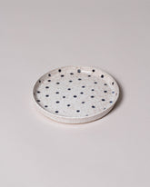 Recreation Center Dot Salad Plate on light color background.