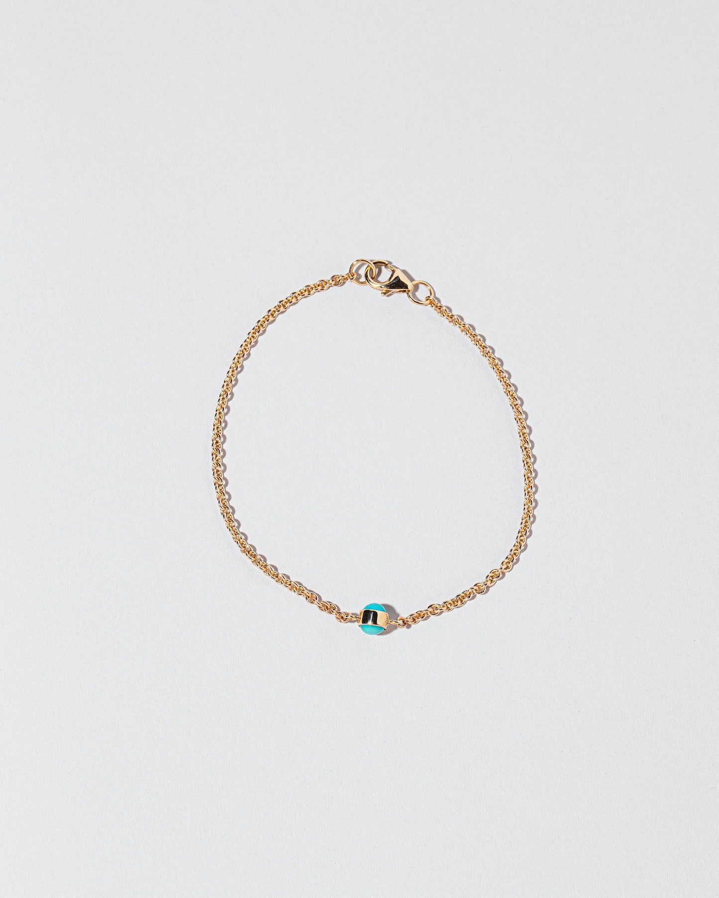 Birthstone Bracelet - One Bezel on light color background.