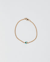 Birthstone Bracelet - One Bezel on light color background.