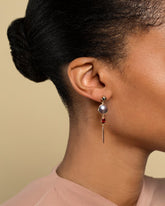 Act 2. Earrings 3 on model.
