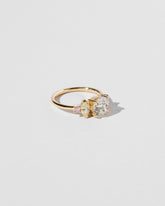 View from the side of the Euthenia Ring on light color background.