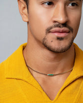 Identity Chain Necklace on model.