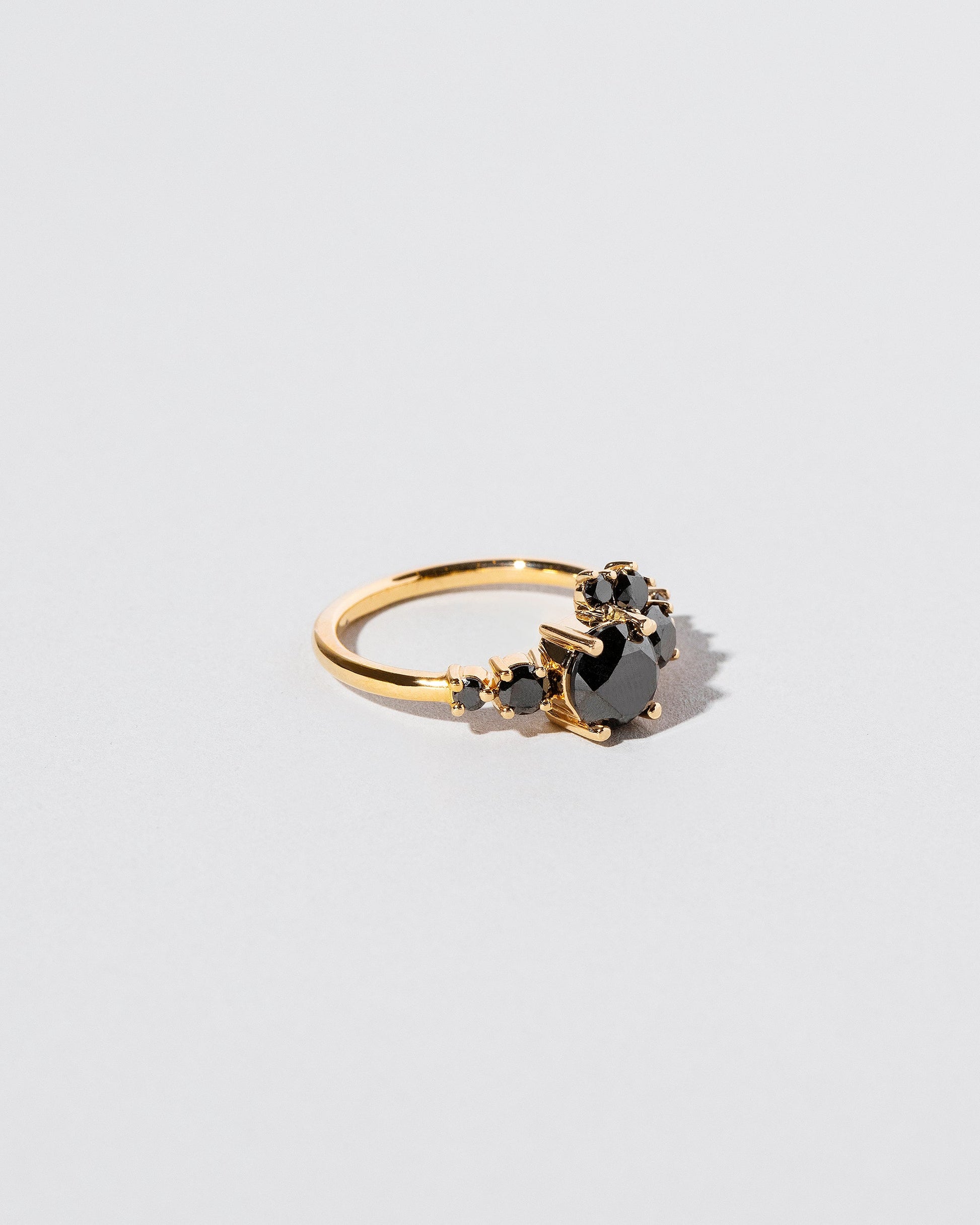 Luna Ring - All Black Diamond on light color background