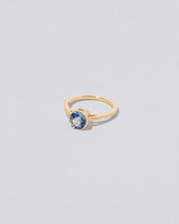 Sun & Moon Ring - Bicolor Sapphire on light color background.