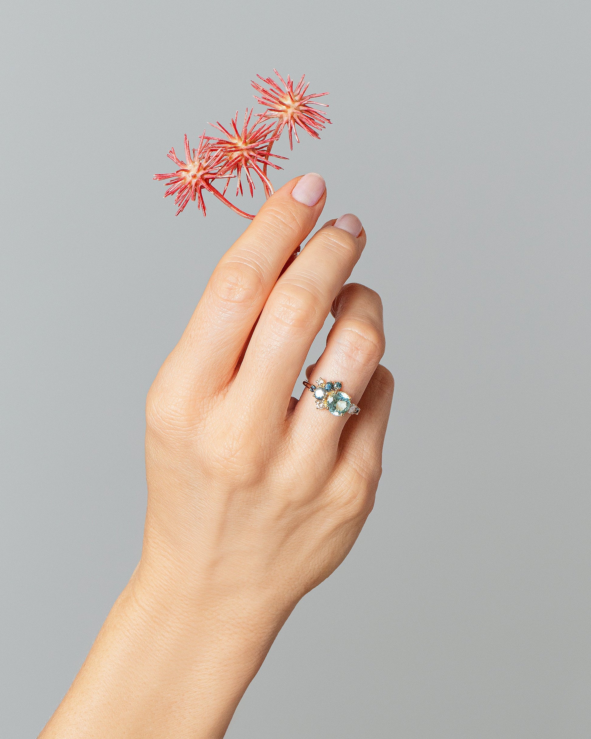 Vega Ring - Tourmaline on light color background.