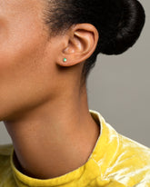 Half Moon Single Stud on model.