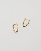 Tiny Loop Hoops on light color background.