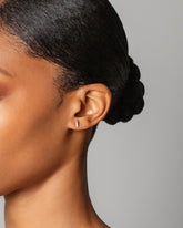 Hand Stud Earring Single on model.