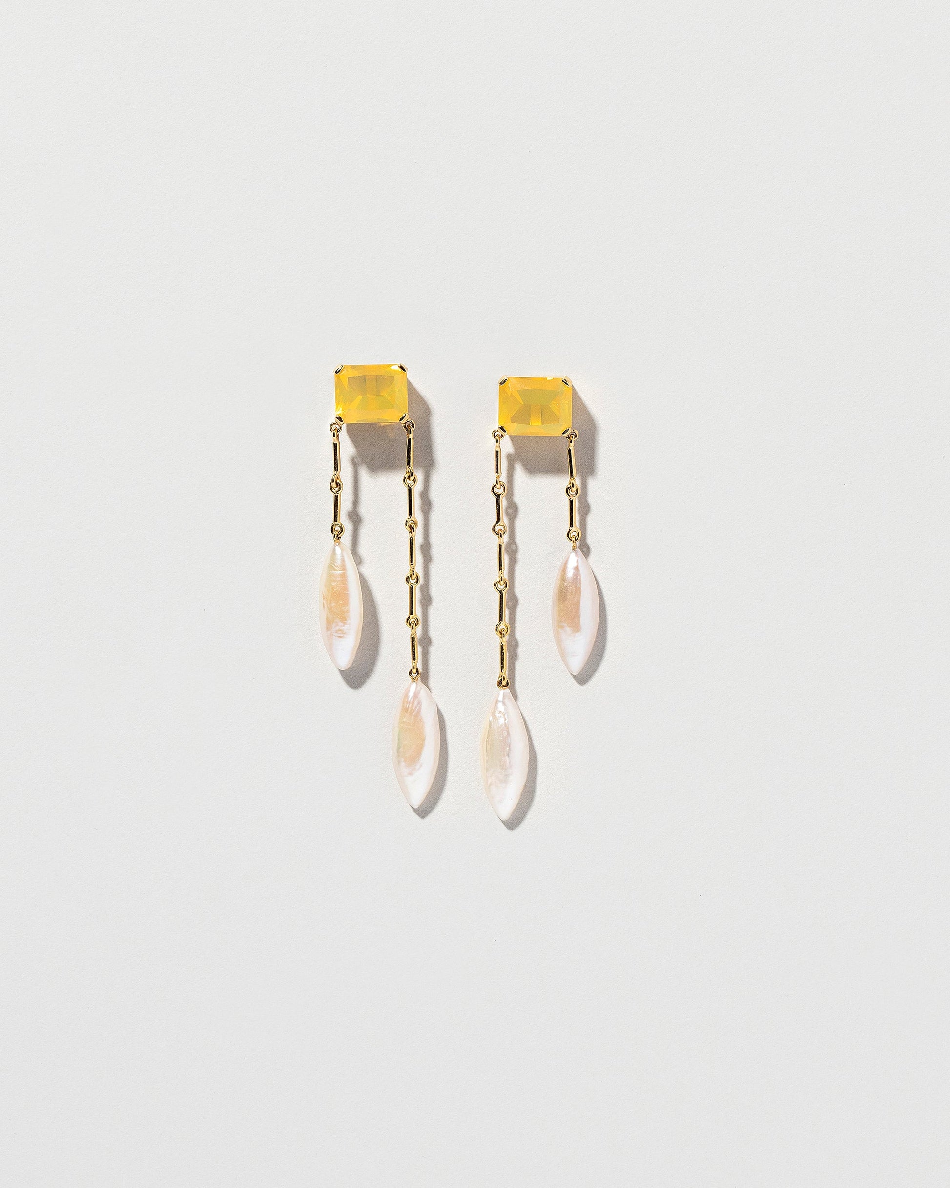 Lattice Earrings on light color background.