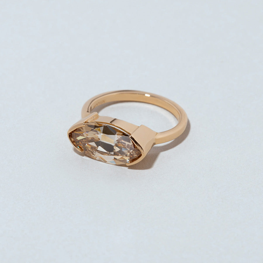 product_details::Closeup details of the Fields Ring on light color background.