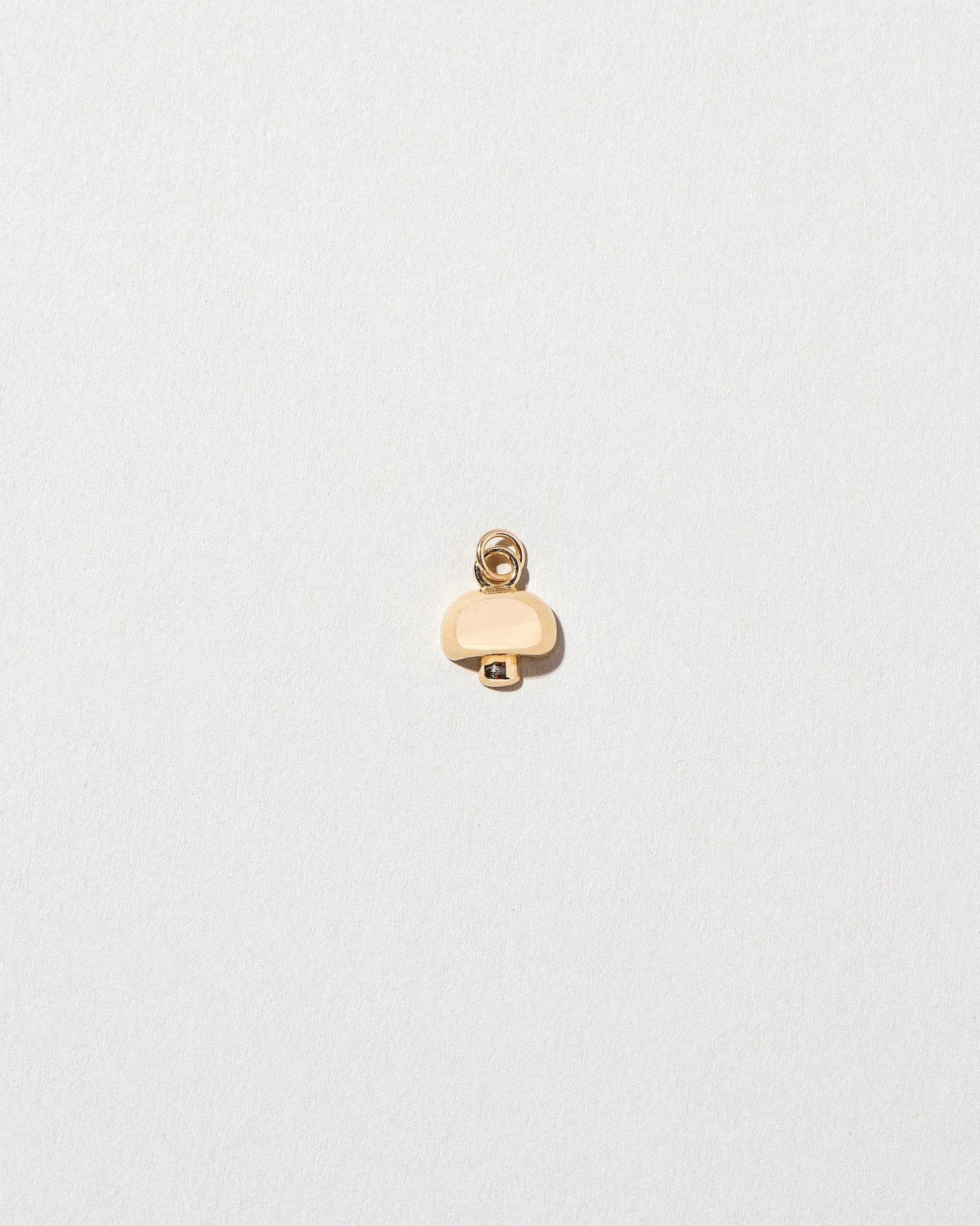 Button Mushroom Charm on light color background.