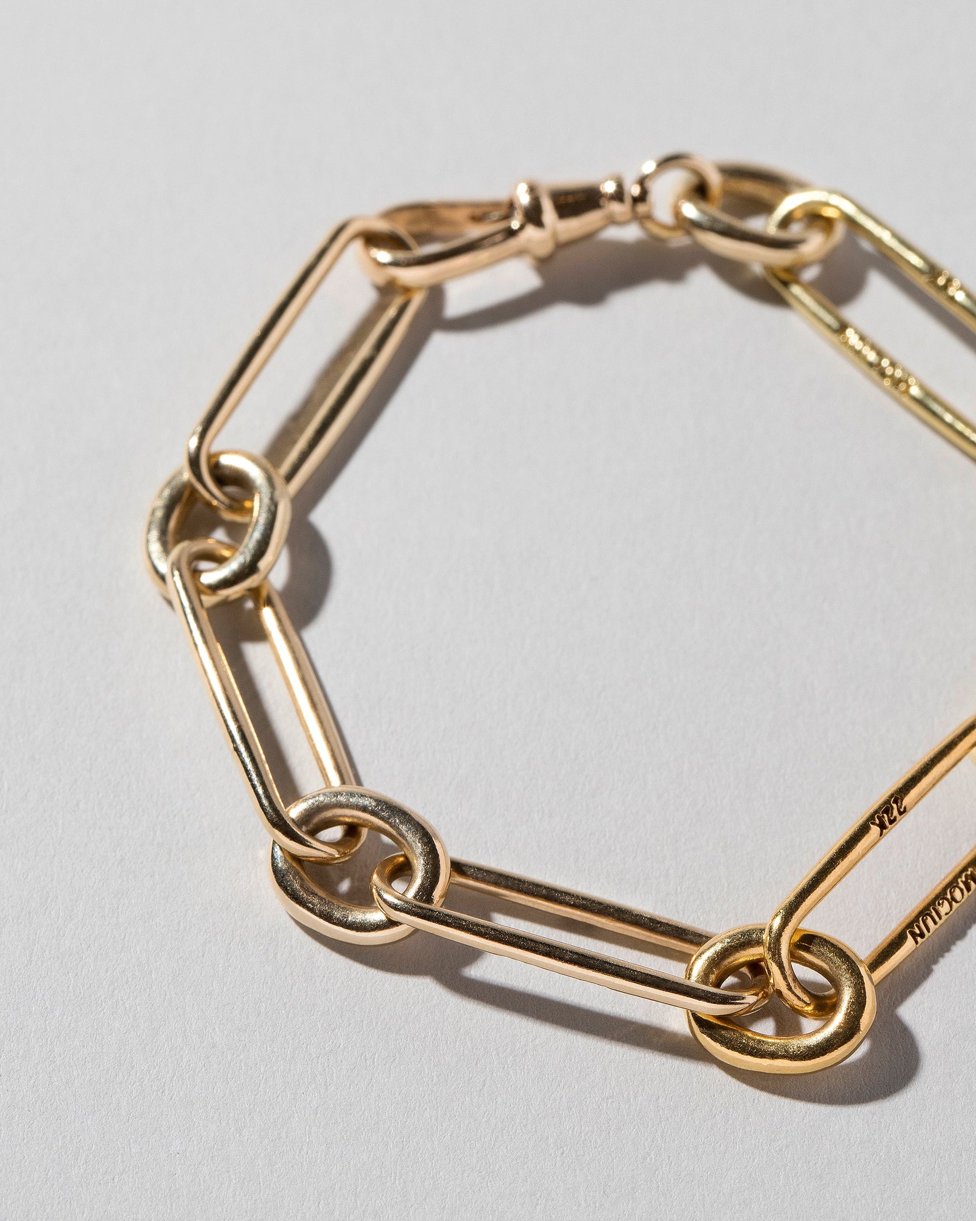 Link Bracelet on light color background.