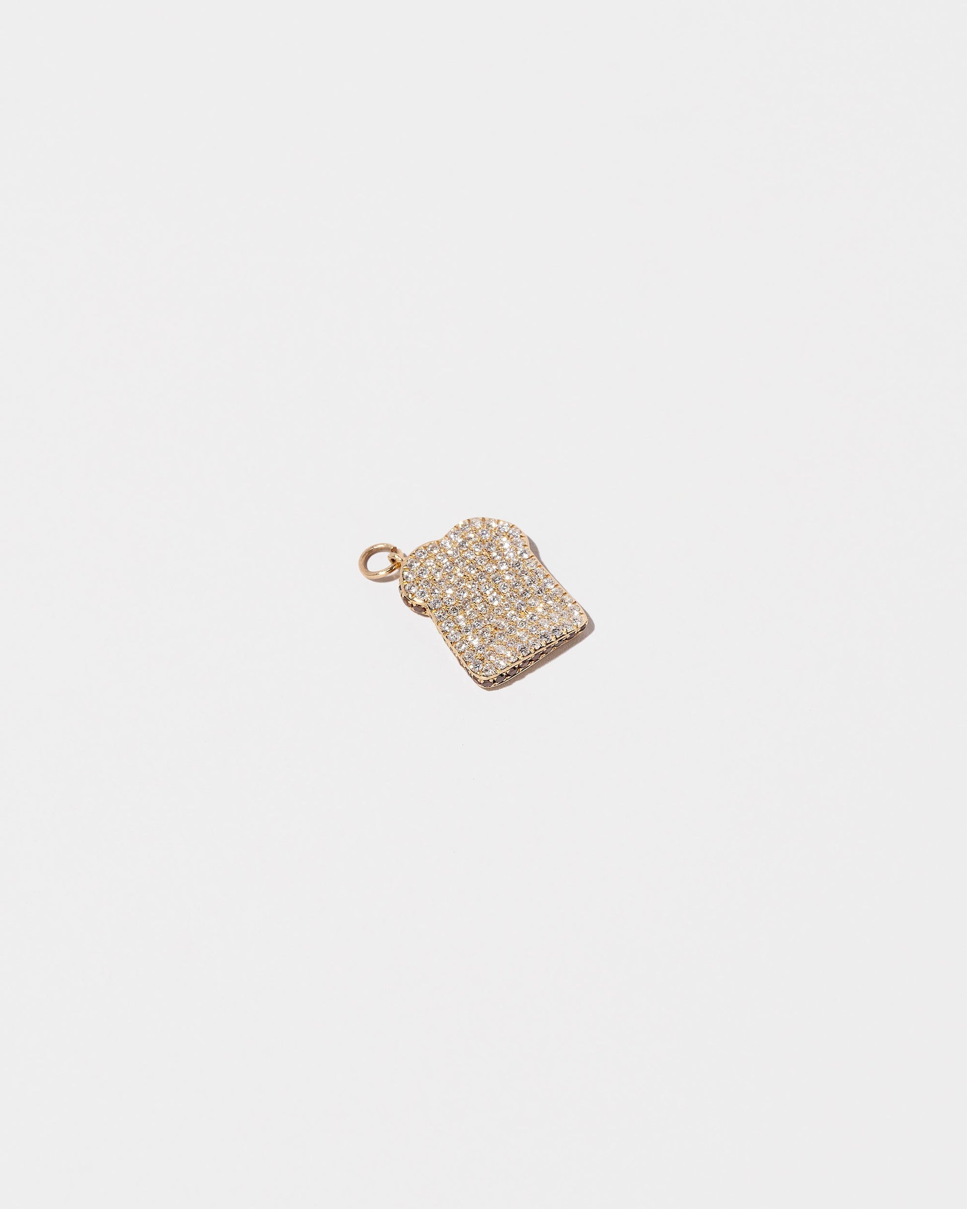 Toast Charm - Pavé on light color background.