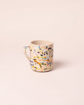 La Ceramica Vincenzo Del Monaco Colored Drops Coffee Mug on light color background.