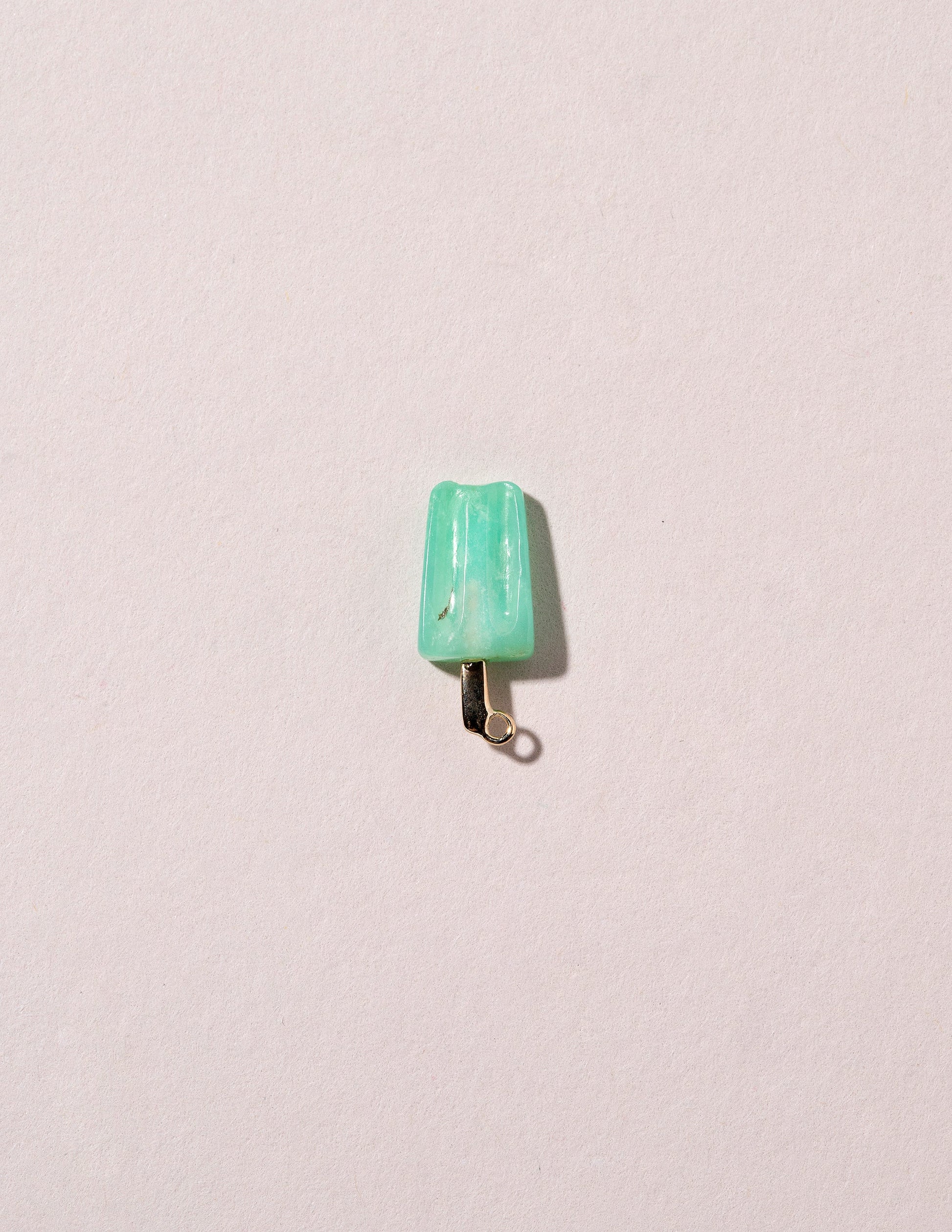 Popsicle Charm - Lime on light color background.