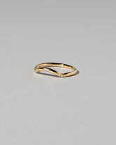 Mini Curve Band - Three Stone on light color background.