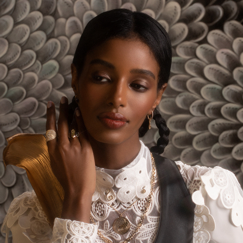 product_details::Styled photo featuring Lifecycle Earring