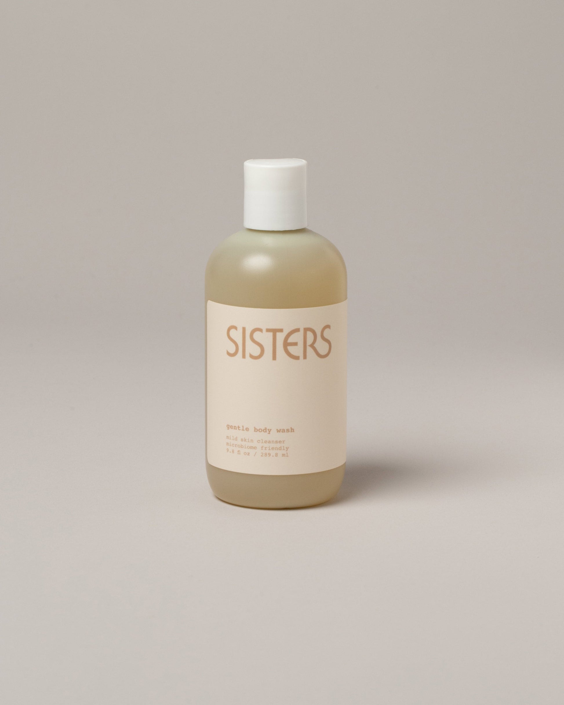 Sisters Body Gentle Body Wash on light color background.