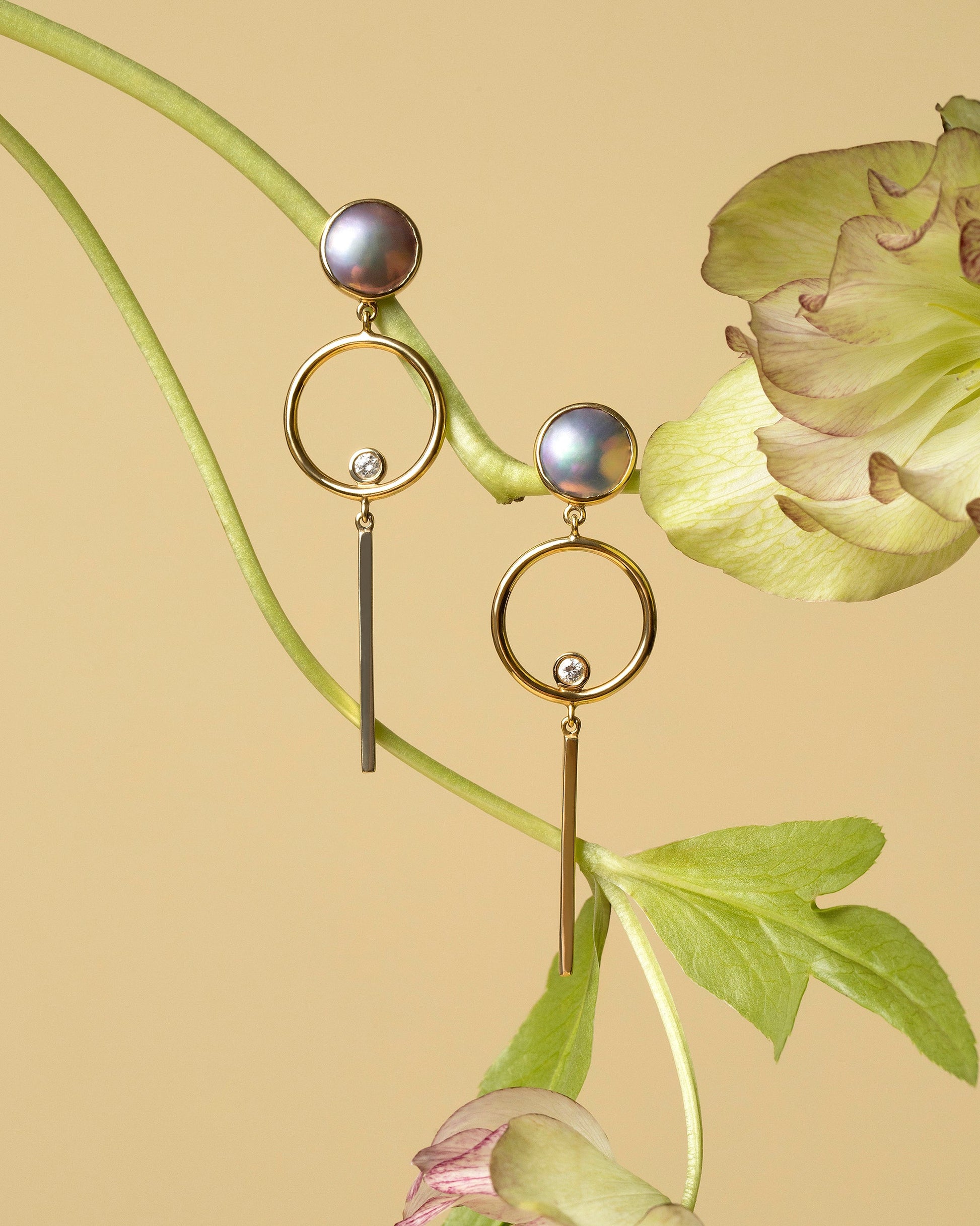 Figure 8. Drop Earrings on light color background.
